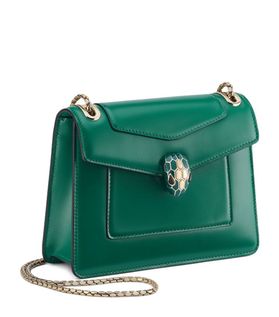 Bvlgari Leather Serpenti Forever Cross-body Bag In Green