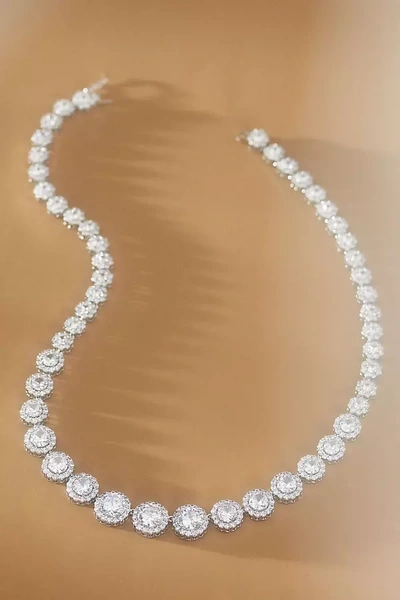 Serefina Audrey Tennis Necklace In Silver