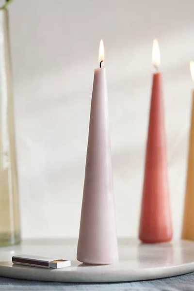 Terrain Cone Pillar Candle In Neutral