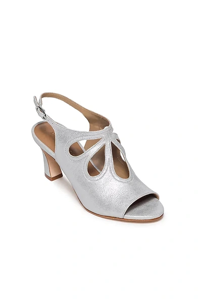 Bernardo Women's Nili Metallic Suede Cut Out Sandal In Silver