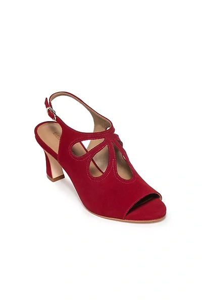 Bernardo Women's Nili Suede Cut Out Sandal In Dark Red