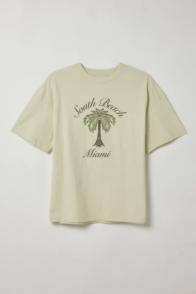 Urban Outfitters Uo Vacation Tee In Lime At