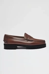 Sebago Dan Casual Lug-sole Penny Loafers In Brown