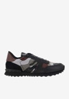 Valentino Garavani Men's Camouflage Rockrunner Sneakers In Multicolor