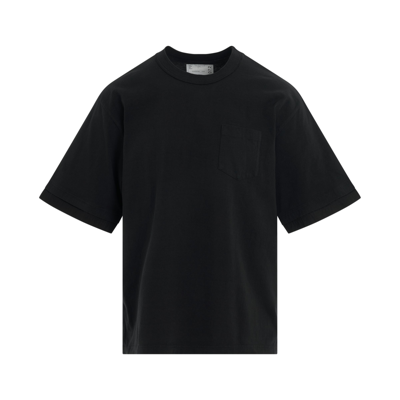 Sacai Cotton T-shirt In Black