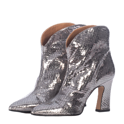 Toral Textured Silver Booties