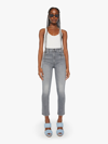 Mother The Rascal Ankle Fray Jeans In Black