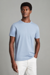 Reiss Bless - Delph Blue Melange Marl Crew Neck T-shirt, M