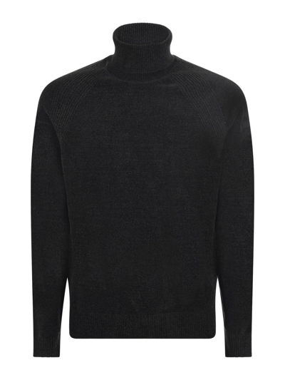 Rrd - Roberto Ricci Design Cotton Turtleneck Sweater In Black