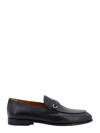 Ferragamo Man Moccasin With Gancini Ornament In Black
