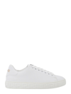 Versace Women Greca Print Leather Sneakers In White