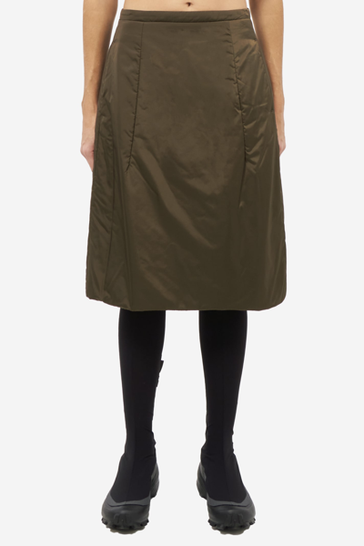 Aspesi Flared Skirt In Brown