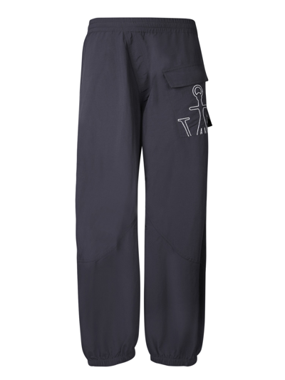 JW ANDERSON TWISTED BLACK SPORT TROUSERS