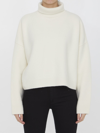 The Row Ezio Turtleneck Wool Cashmere Sweater In Ivory
