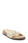 Birkenstock Madrid Big Buckle Slide Sandal In Neutral