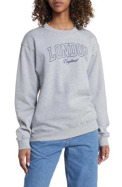 Golden Hour London Graphic Sweatshirt In Heather Grey