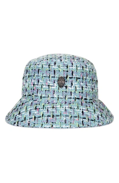 Kurt Geiger Tweed Bucket Hat In Blue