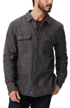 Paige Men's Wilbur Brushed Twill Overshirt In Sapphire Coast