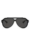 Dolce & Gabbana Sonnenbrille Mit Rundem Gestell In Dark Grey