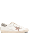 GOLDEN GOOSE SUPER-STAR LEATHER SNEAKERS - WOMEN'S - RUBBER/LEATHER/FABRIC/GLITTER