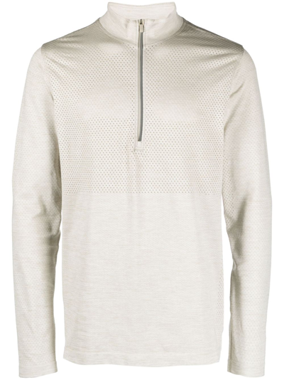 Lululemon Metal Vent Tech Midweight Half Zip In Raw Linen White - Raw Linen White