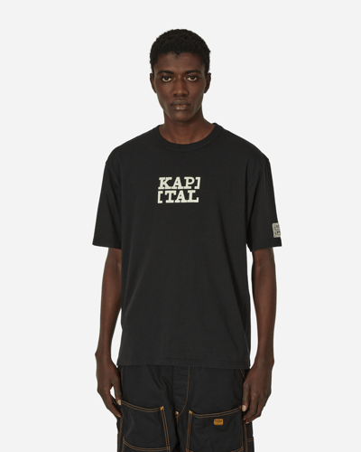 Kapital Rookie Logo-print Cotton-jersey T-shirt In Black