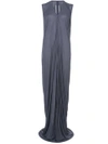 RICK OWENS draped front slit gown,RP17F7546JS12229471