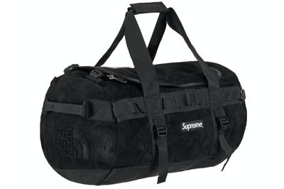 Pre-owned Supreme The North Face Suede Small Base Camp Duffle Bag Black