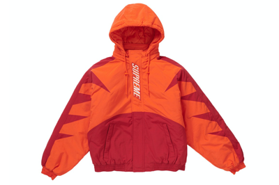 Pre-owned Supreme Wildcat Sideline Puffer Jacket Orange