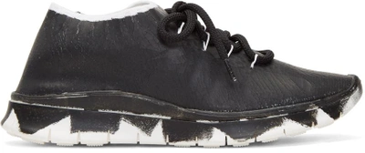 Maison Margiela Black & Silver Painted Runner Trainers