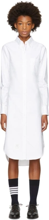 Thom Browne Oxford Shirt Dress In White