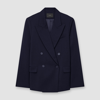 Joseph Tailoring Wool Stretch Jaden Jacket In Navy