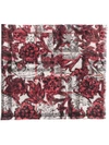 BURBERRY Beasts print and check scarf,405201811983748