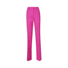 Valentino Pleated Wool And Silk-blend Crepe Wide-leg Pants In Pink Pp