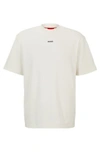 Hugo Cotton-jersey Relaxed-fit T-shirt With Logo Print In White