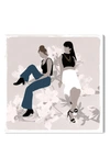 Wynwood Studio Flower Girls Canvas Wall Art In Grey