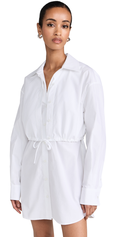 Alexander Wang Double Layered Shirt Dress With Self Tie White Xl