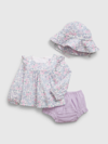 GAP BABY CRINKLE GAUZE THREE-PIECE OUTFIT SET