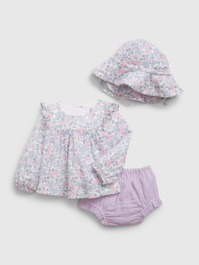 Gap Baby Floral Outfit Set In Off White