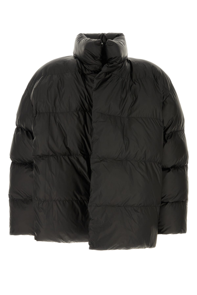 Balenciaga Wrap Quilted Down Jacket In Black