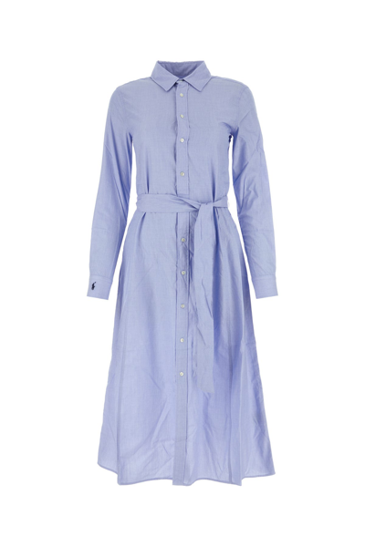 Polo Ralph Lauren Belted Cotton Poplin Shirtdress In Pastel