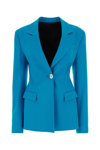 Attico Blue Single-breasted Blazer