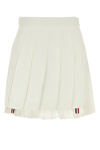 Thom Browne Wool Pleated Skirt With Longer Back And Slits