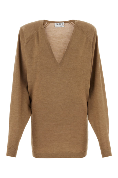 Attico The  Woman Camel Wool Bequiri Sweater In Brown