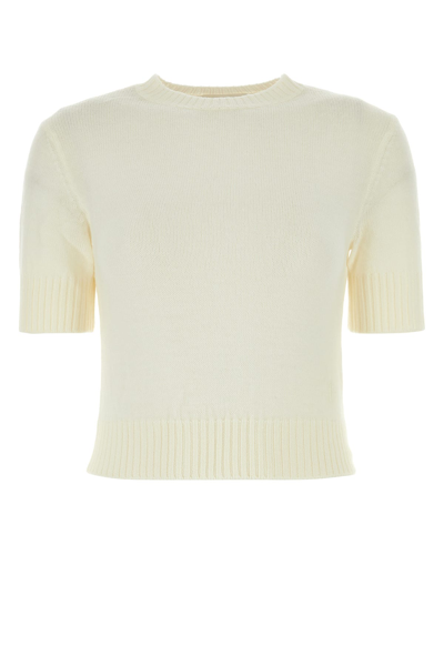 Jil Sander Short Sleeve Sweater In Pastel