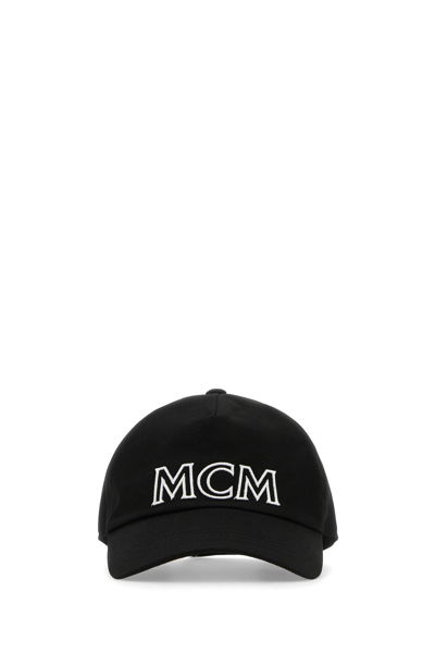 Mcm Versatile Curved Brim Hat In Black