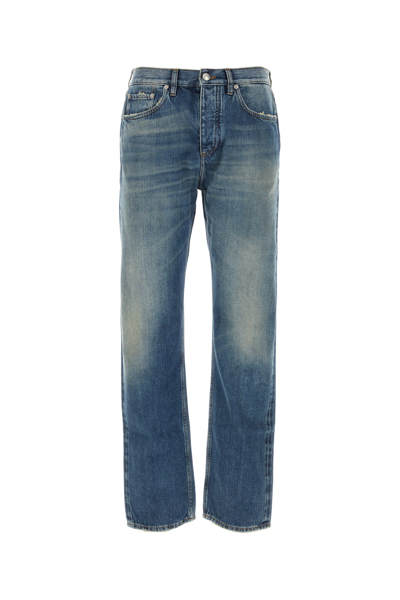 Burberry Japanese Denim Straight Fit Jeans In Azul