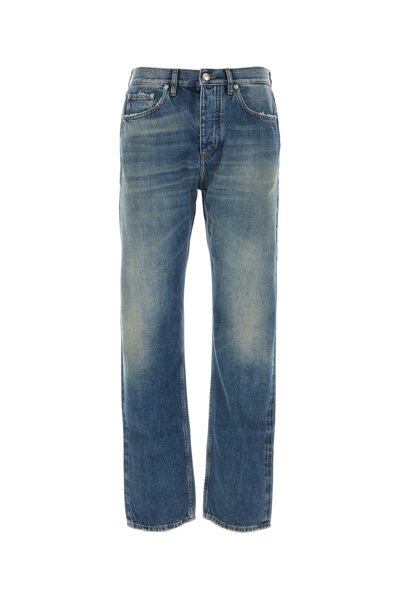 Burberry Japanese Denim Straight Fit Jeans In Blue