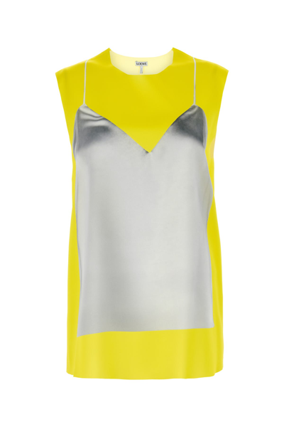 Loewe Woman Fluo Yellow Satin Top