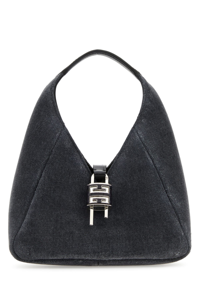 GIVENCHY GIVENCHY BLACK DENIM MINI G-HOBO HANDBAG